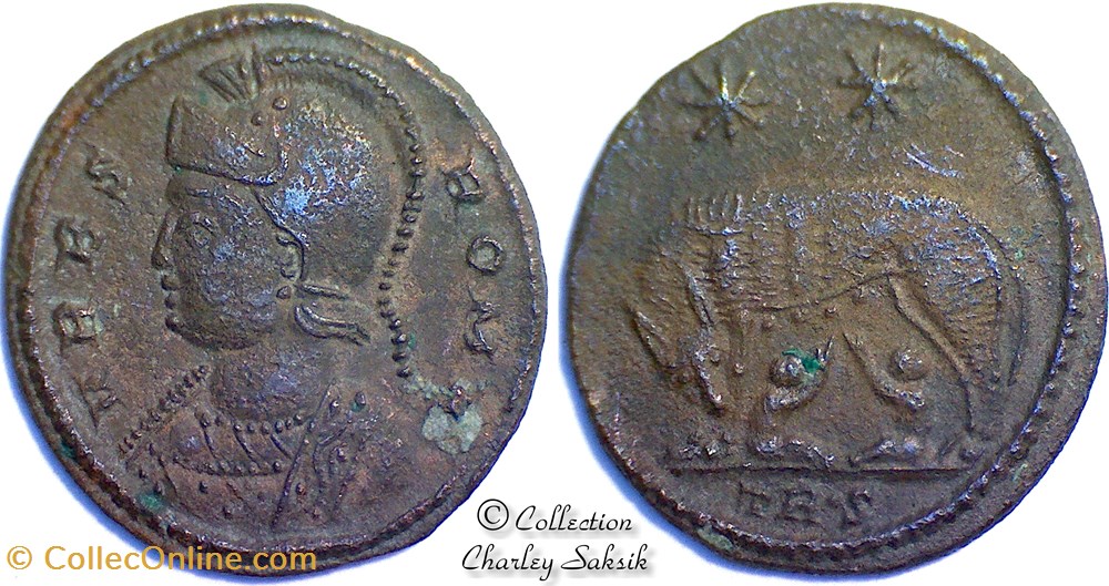 URBS ROMA - Trèves monnaies antiques romaines republicaines imperiales urbs roma treves