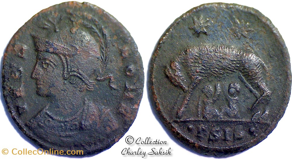 URBS ROMA - Siscia monnaies antiques romaines republicaines imperiales urbs roma siscia