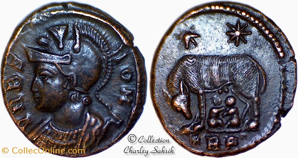 URBS ROMA - Trèves monnaies antiques romaines republicaines imperiales urbs roma treves