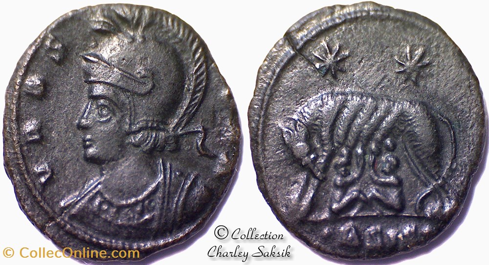URBS ROMA - Siscia monnaies antiques romaines republicaines imperiales urbs roma siscia