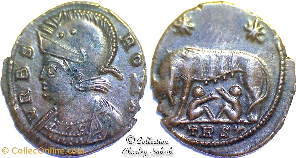 URBS ROMA - Trèves monnaies antiques romaines republicaines imperiales urbs roma treves