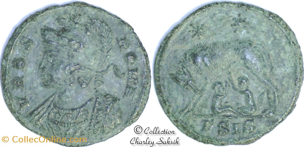 URBS ROMA - Siscia monnaies antiques romaines republicaines imperiales urbs roma siscia