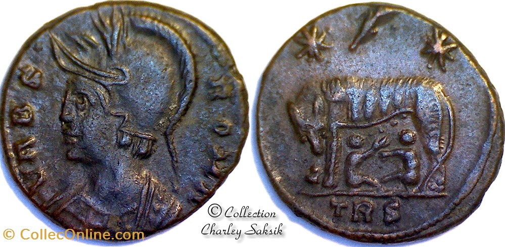 URBS ROMA - Trèves monnaies antiques romaines republicaines imperiales urbs roma treves