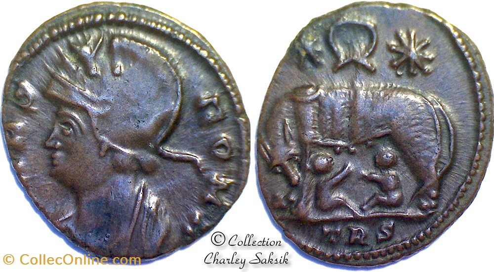 URBS ROMA - Trèves monnaies antiques romaines republicaines imperiales urbs roma treves