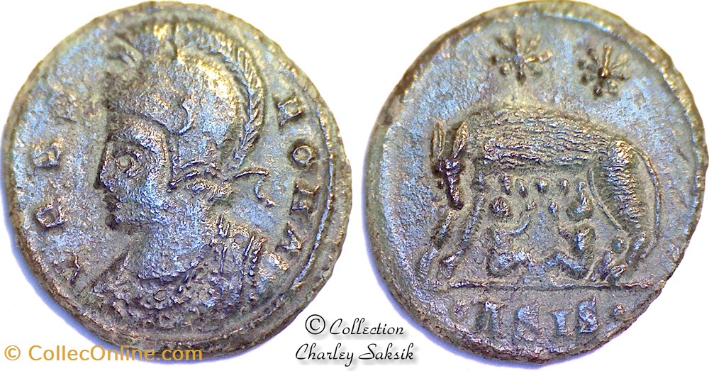 URBS ROMA - Siscia monnaies antiques romaines republicaines imperiales urbs roma siscia