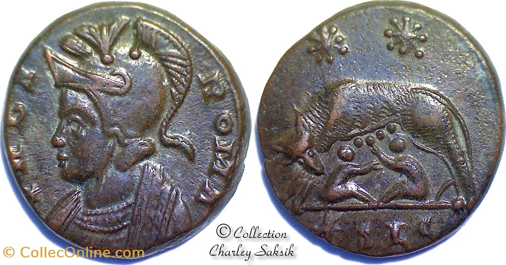 URBS ROMA - Lyon monnaies antiques romaines republicaines imperiales urbs roma lyon