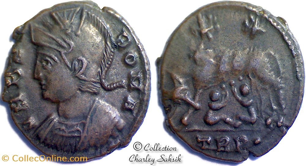 URBS ROMA - Trèves monnaies antiques romaines republicaines imperiales urbs roma treves