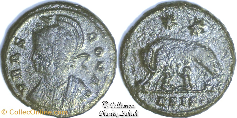 URBS ROMA - Siscia monnaies antiques romaines republicaines imperiales urbs roma siscia