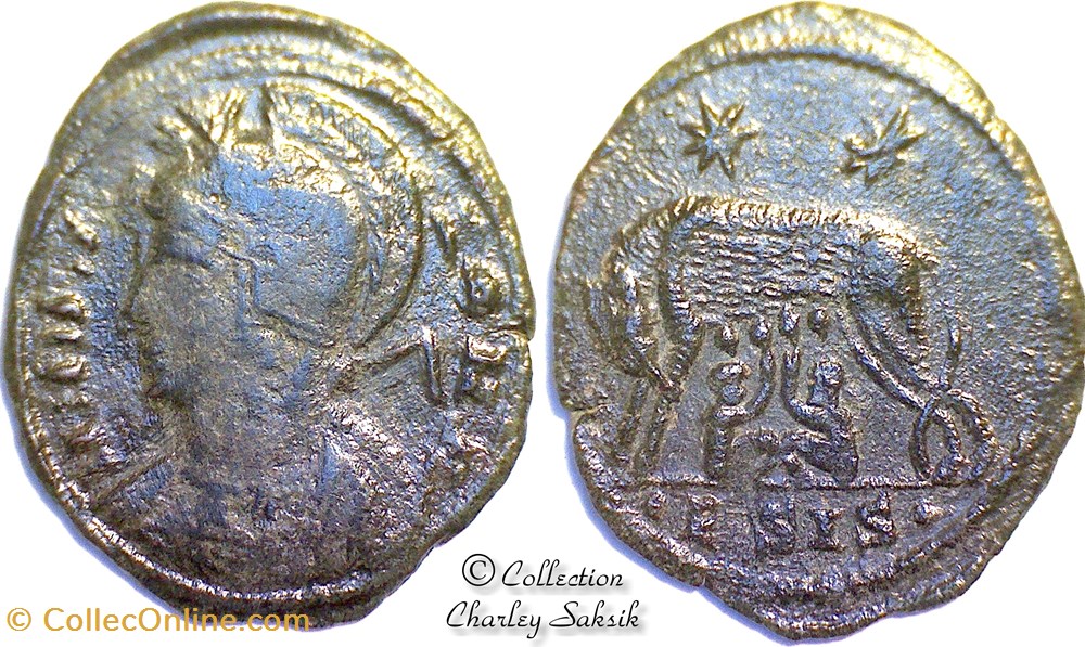 URBS ROMA - Siscia monnaies antiques romaines republicaines imperiales urbs roma siscia