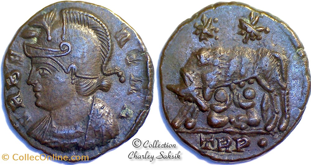URBS ROMA - Trèves monnaies antiques romaines republicaines imperiales urbs roma treves