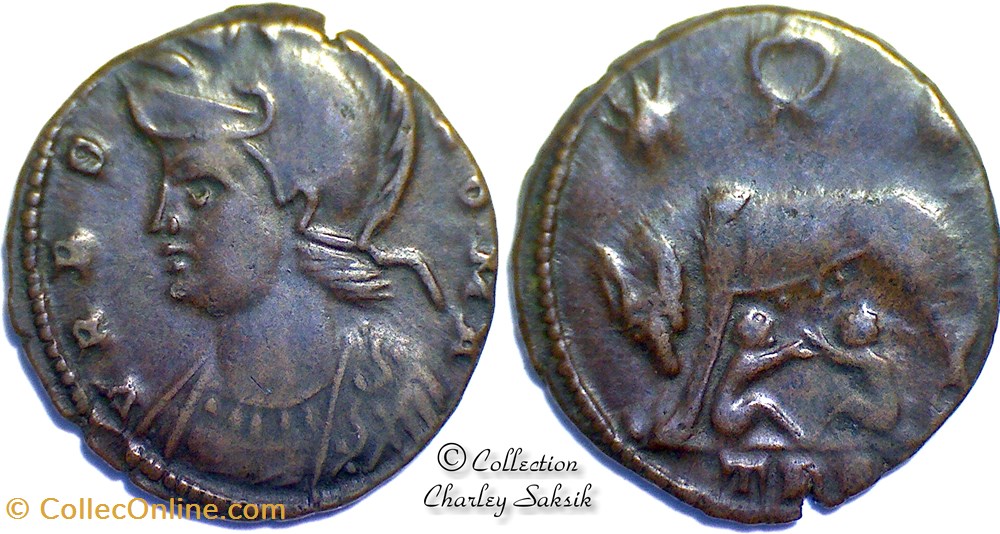 URBS ROMA - Trèves monnaies antiques romaines republicaines imperiales urbs roma treves