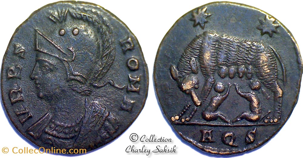 URBS ROMA - Aquilée monnaies antiques romaines republicaines imperiales urbs roma aquilee