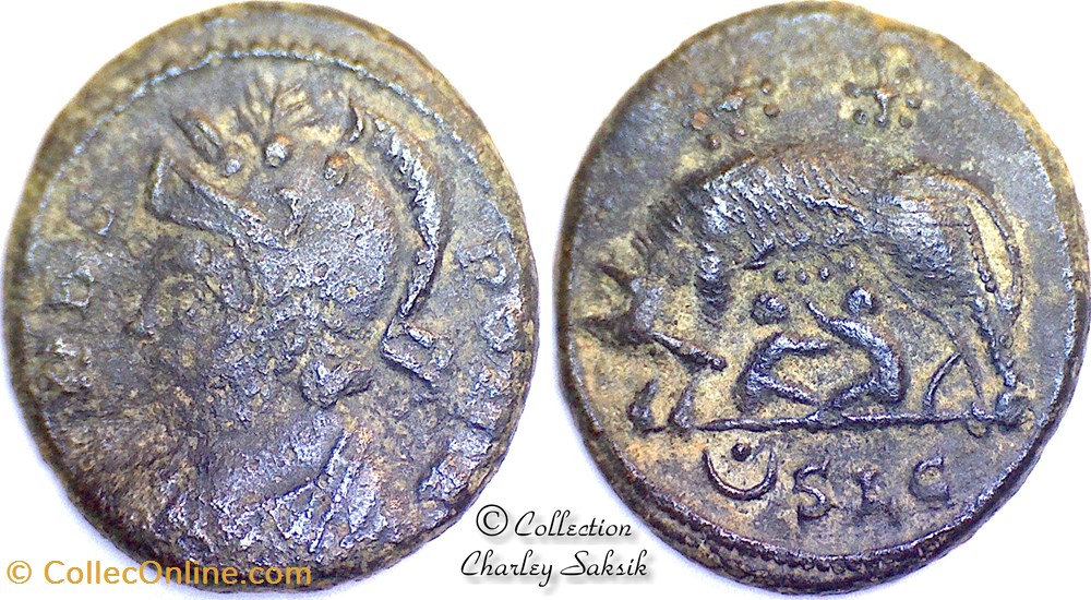 URBS ROMA - Lyon monnaies antiques romaines republicaines imperiales urbs roma lyon