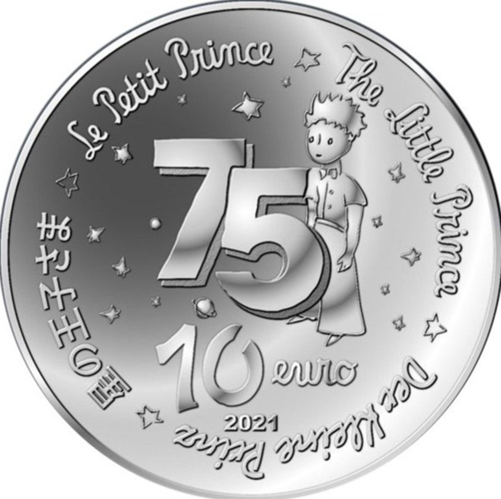 Le Petit Prince et le renard- 10 Euros Couleur Argent monnaies france le petit prince et le renard 10 euros couleur argent