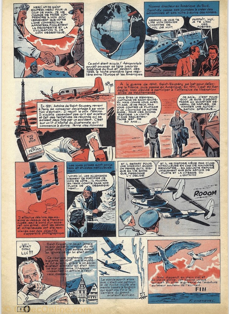 BD SAINT EXUPERY par Fernand Chenaval 3 livre revue bande dessinee bd saint exupery par fernand chenaval