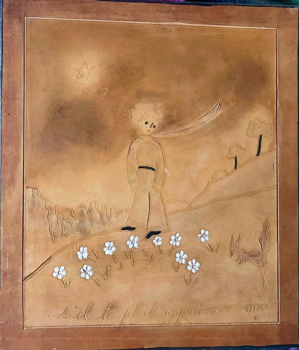 Tableau cuir - Le Petit Prince divers tableau cuir le petit prince
