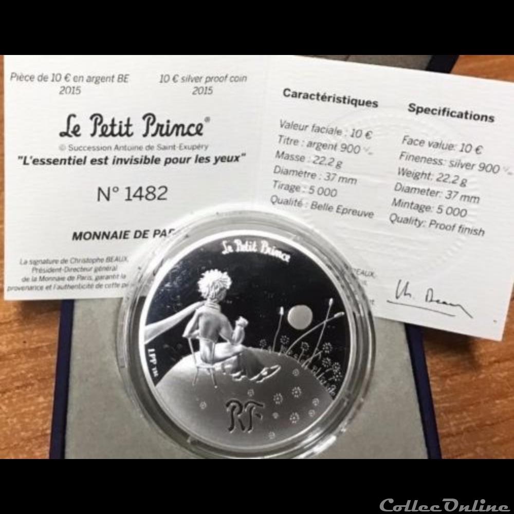 PIÈCE 10 EUROS 2015 "l'essentiel est invisible" monnaie a france piece 10 euros 2015 essentiel est invisible