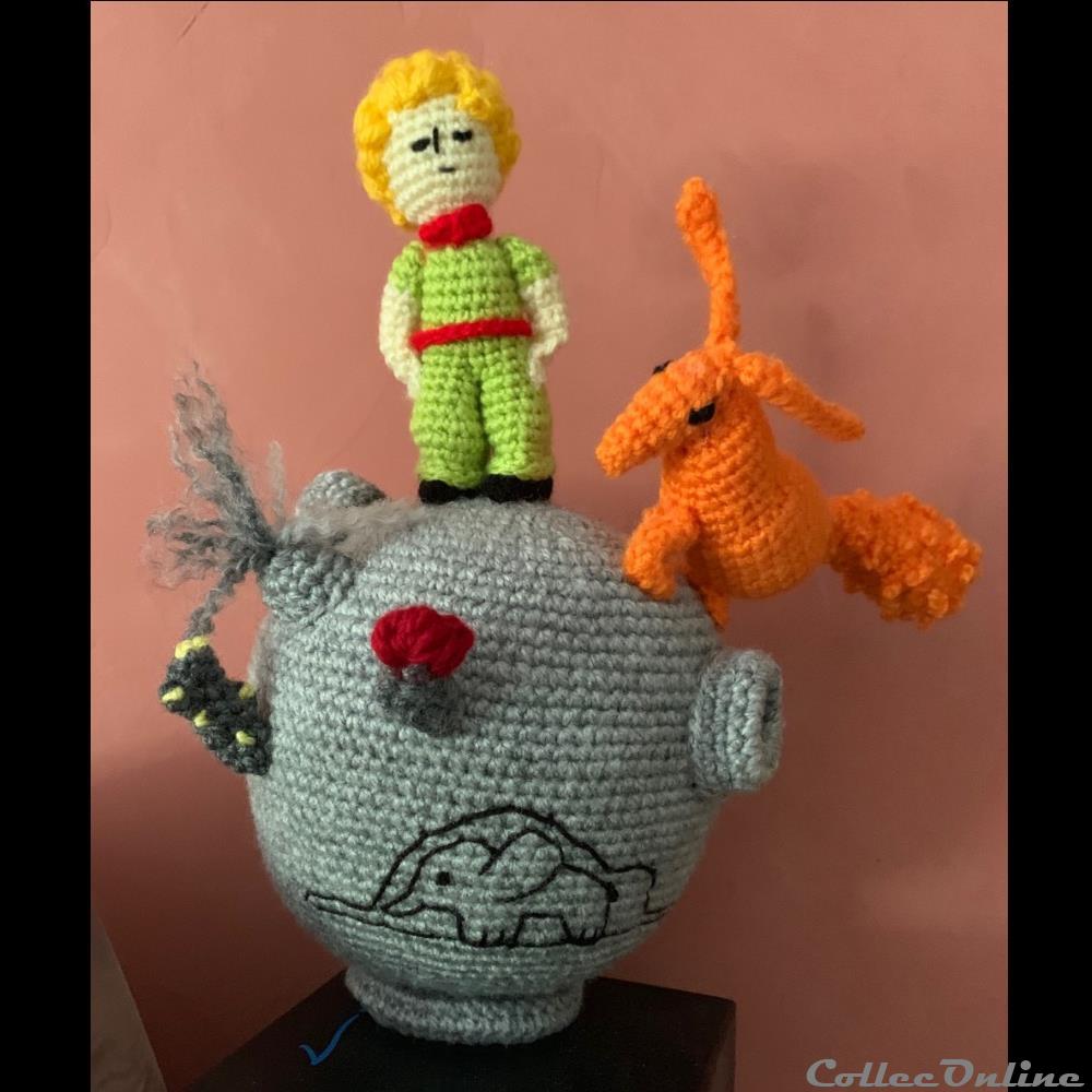 autre decoration magnet autocollant planete et personnnages petit prince au tricot