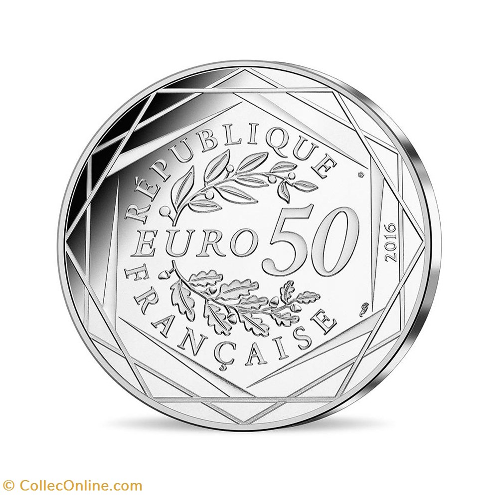 monnaie france 50 euros argent petit prince en couleur la rose 2016