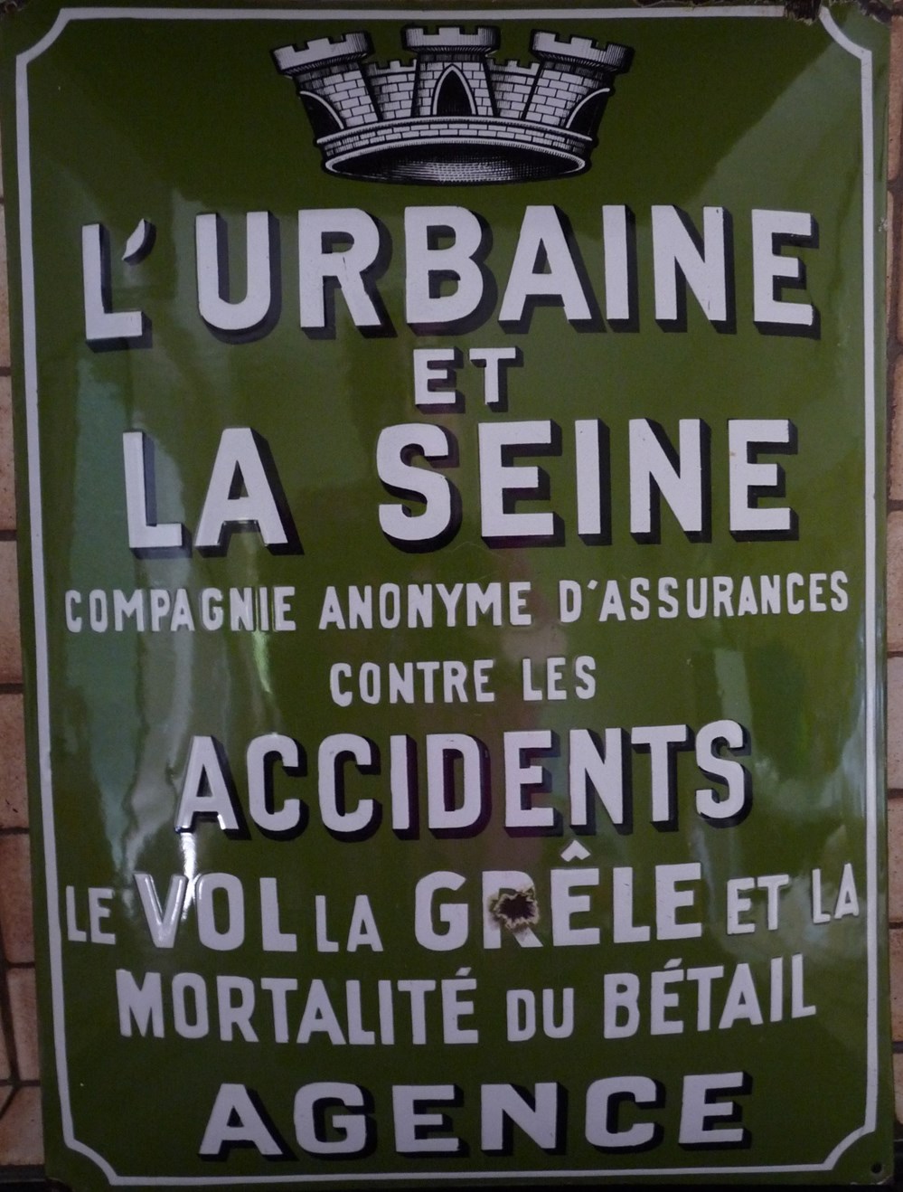 PLAQUE D'AGENCE L'URBAINE ET LA SEINE objets publicitaires enseignes plaque agence urbaine et la seine