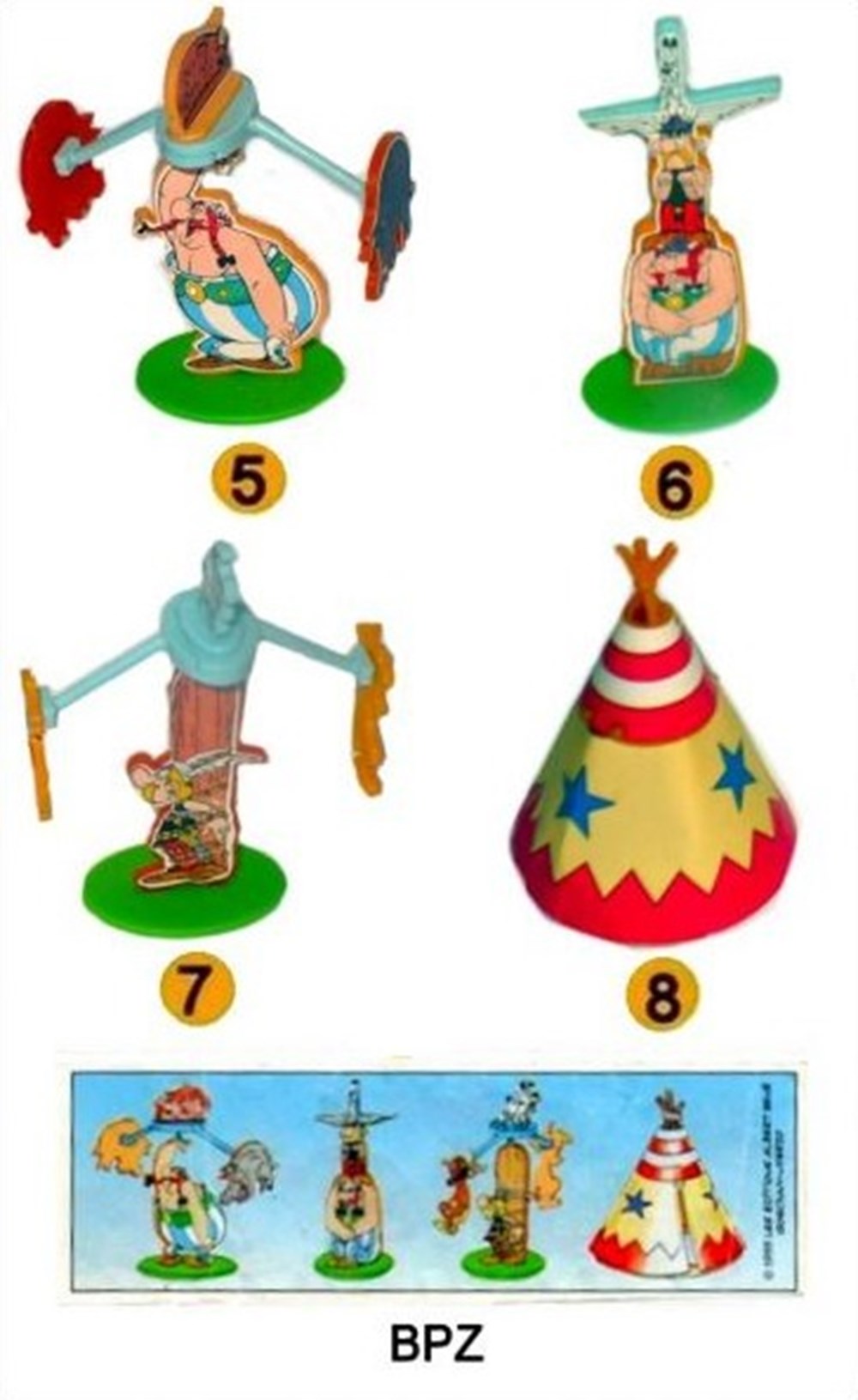 Série 02 - Astérix en amérique - Accessoire 02 figurines serie 02 asterix en amerique accessoire 02