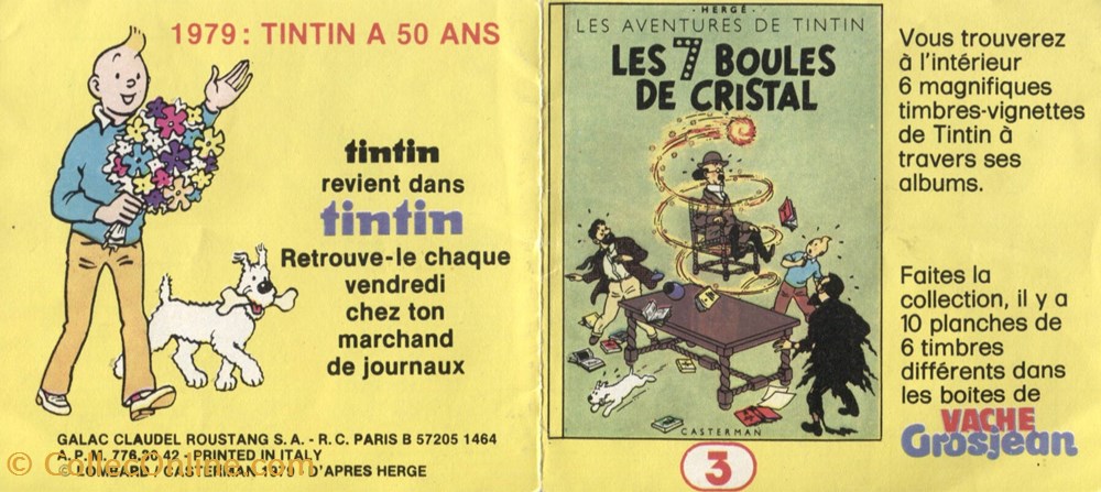 timbre pub carnet neuf 1979 vache grosjean n 3
