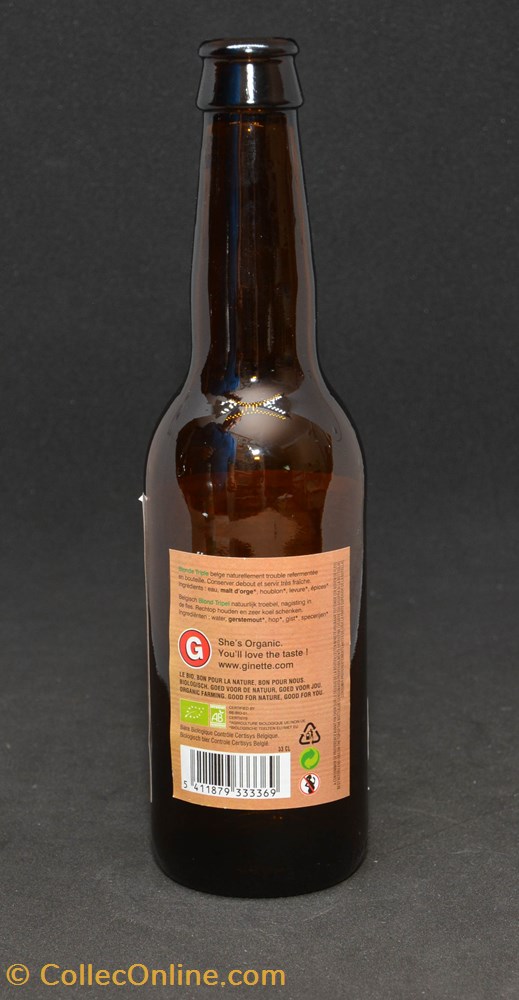 Ginette - Triple - BE - 9% - 33cl art de la table argenterie bistrot alimentation bouteille ginette triple be 9 33cl
