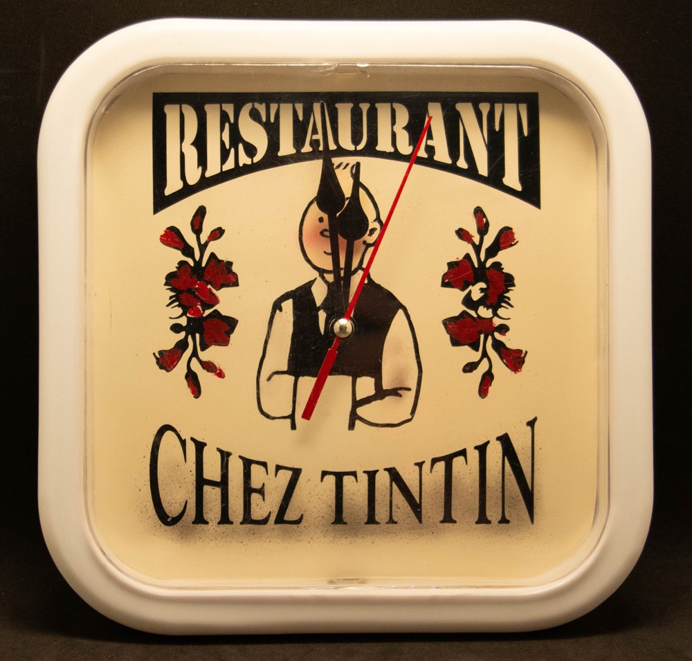 Horloge murale - Restaurant "Chez Tintin" bijoux horlogerie montres horloge murale restaurant chez tintin