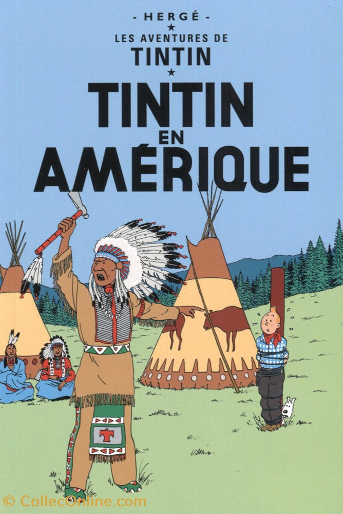 postale carte moulinsart 2016 10x15 tintin en amerique 30071