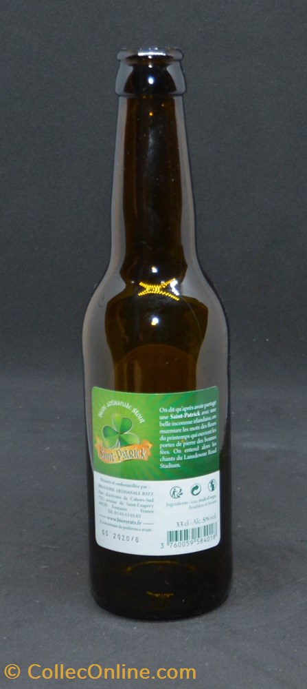 Saint-Patrick - Ambrée - FR - 5% - 33cl art de la table argenterie bistrot alimentation bouteille saint patrick ambree fr 5 33cl