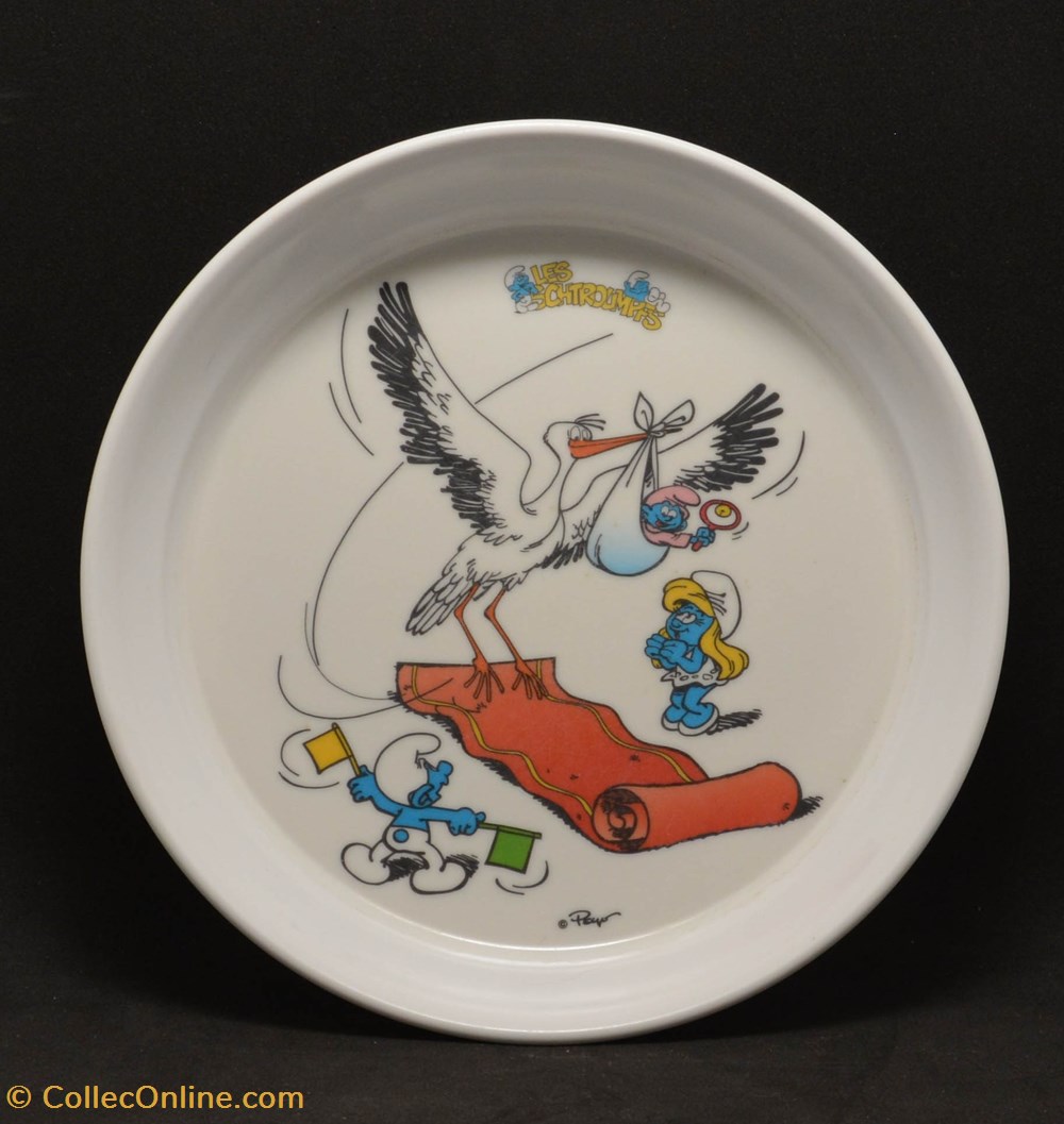 Schtroumpf - 1983 - Plastorex - Assiette divers schtroumpf 1983 plastorex assiette