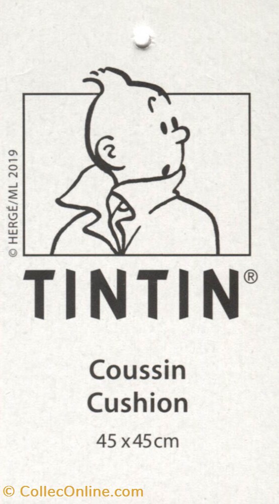 vieux papier etiquette tintin 2019 cousin 45x45cm steel grey