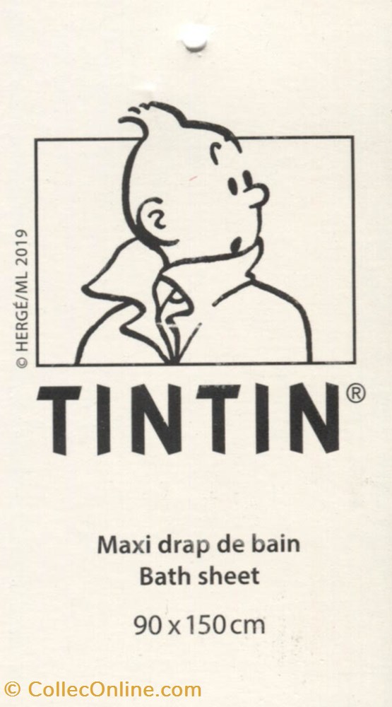 vieux papier etiquette tintin 2019 maxi drap de bain 90x150cm rouge hermes