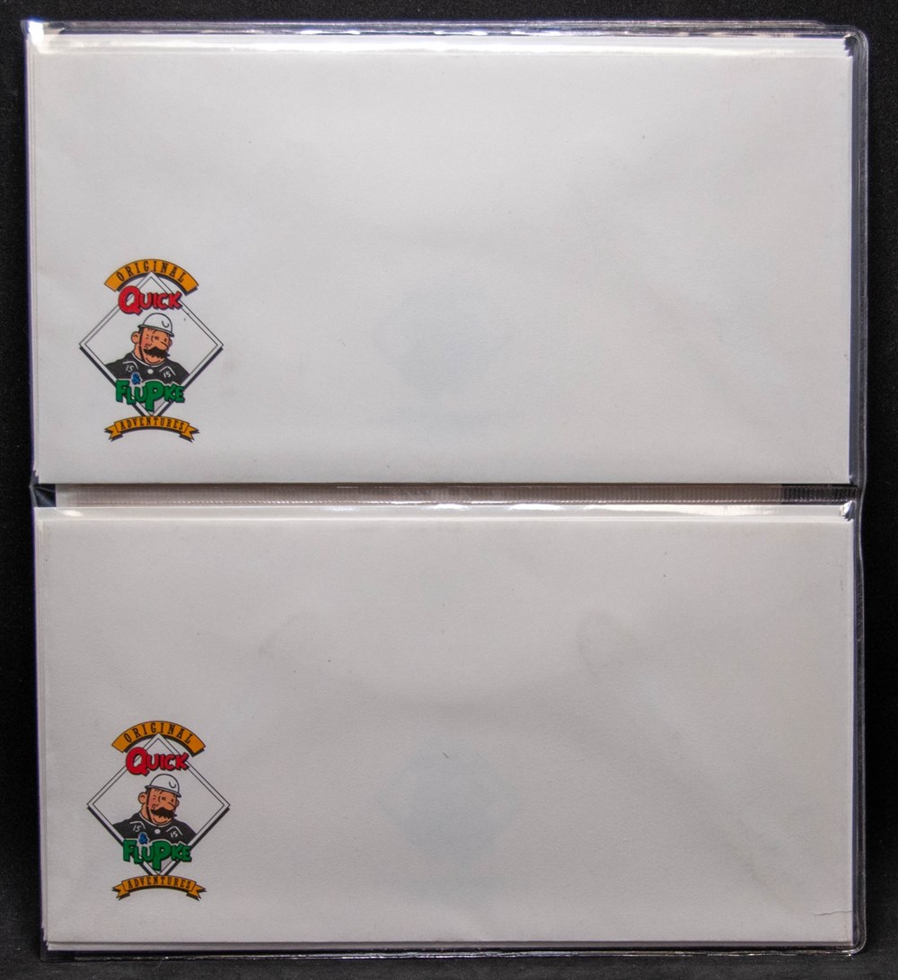documents anciens autres quick flupke 1988 set enveloppe et papier a lettre