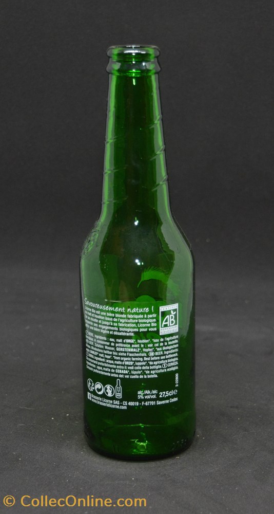 Licorne bio - Blonde - FR - 5% - 27,5cl art la table argenterie bistrot alimentation bouteille licorne bio blonde fr 5 27 5cl