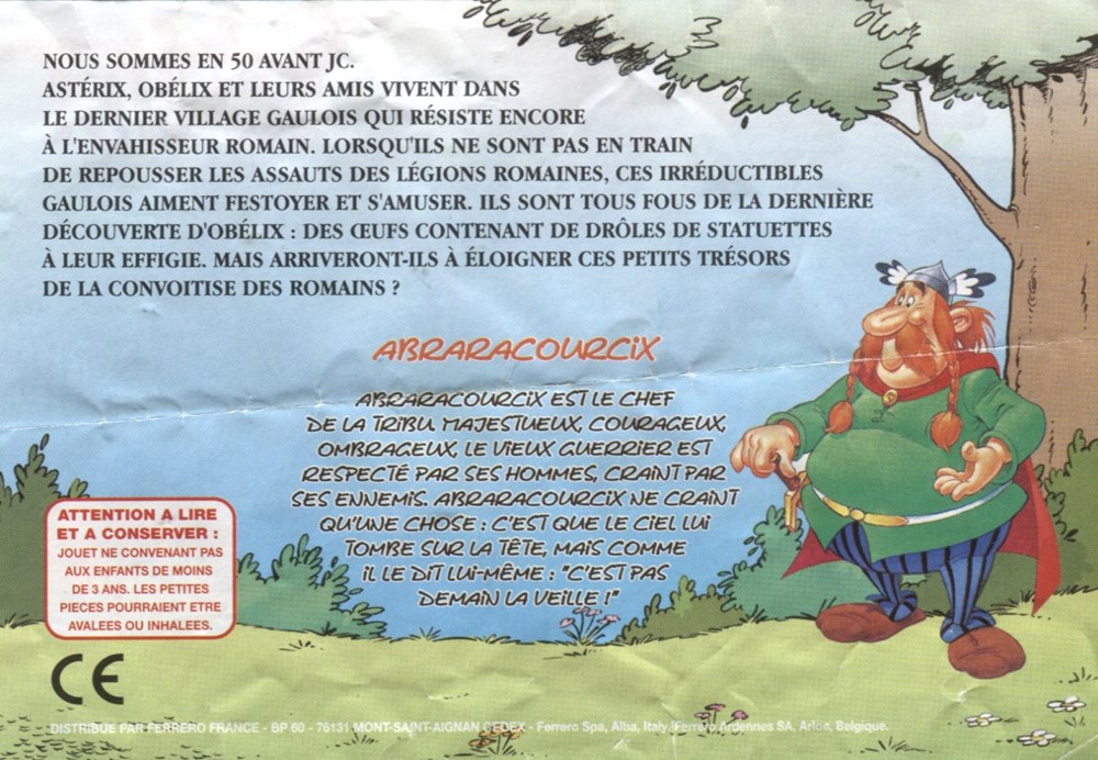 Série 03 - Astérix et les romains - 2003 - 05 - Abraracourcix - Notice figurines serie 03 asterix et les romains 2003 05 abraracourcix notice