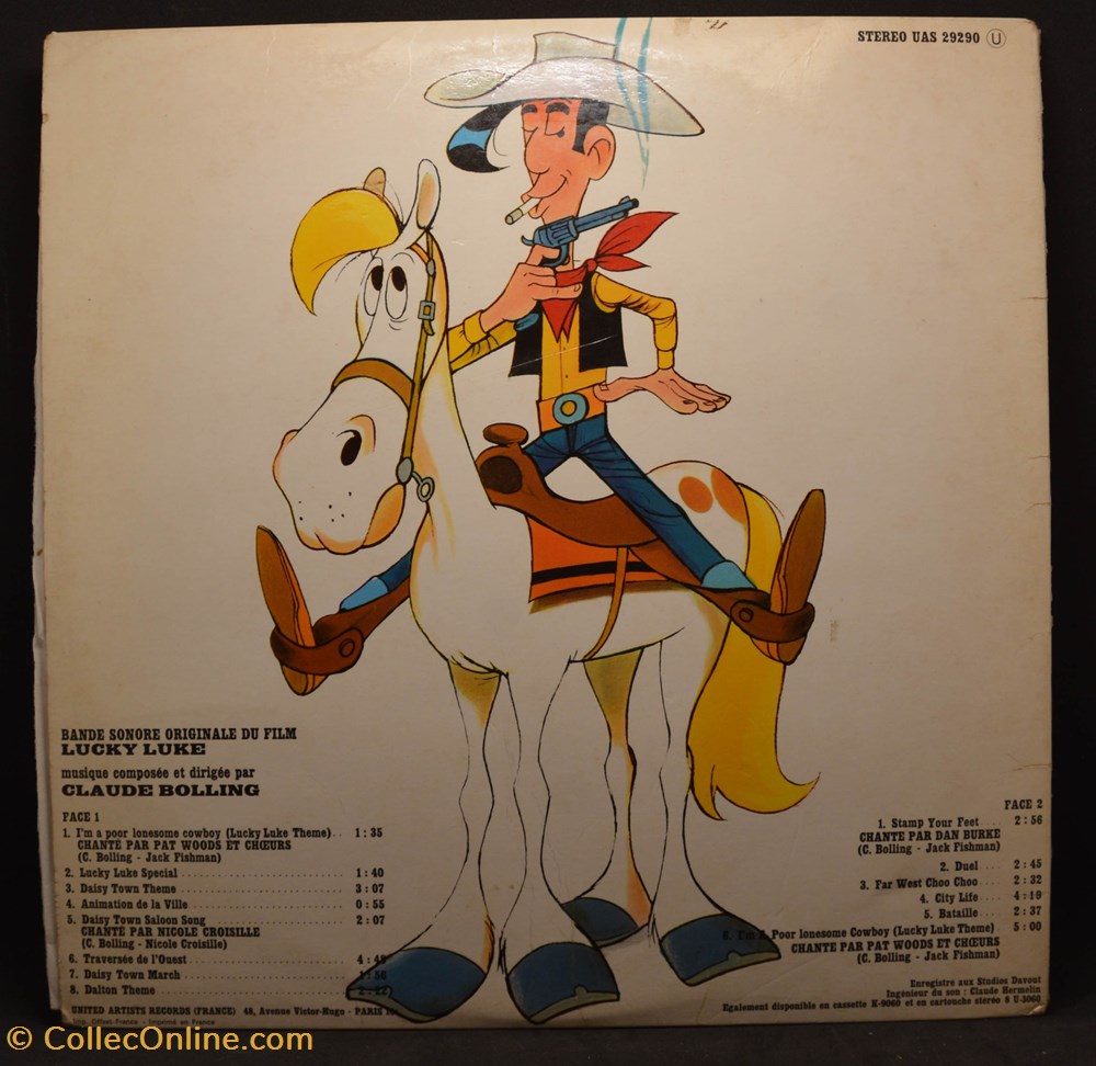 musique instruments disques vinyles vinyl 33 tours lucky luke bo