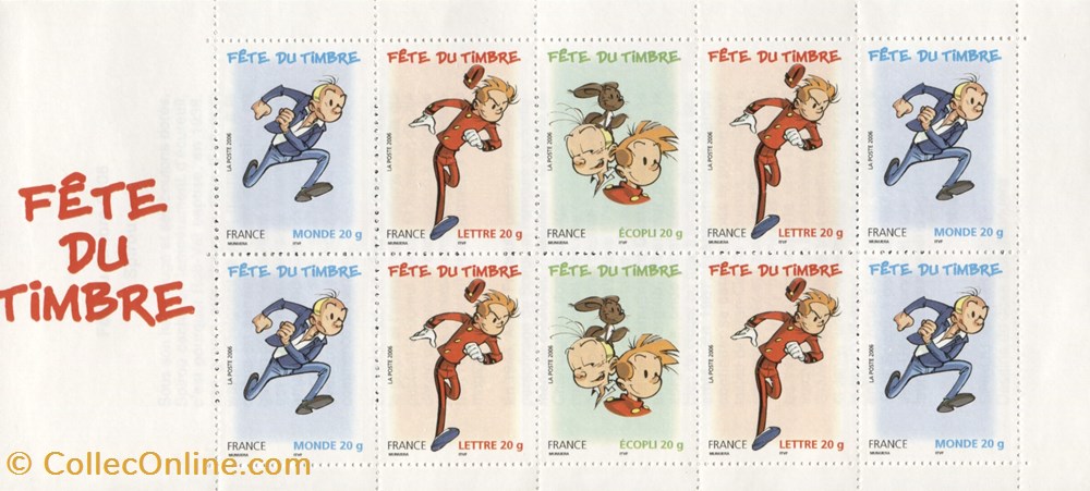 france carnet neuf 2006 10xlv fete du timbre spirou