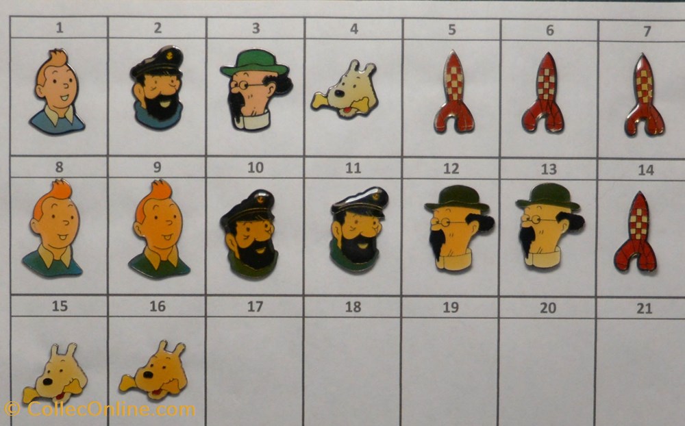 divers pin s badges tintin