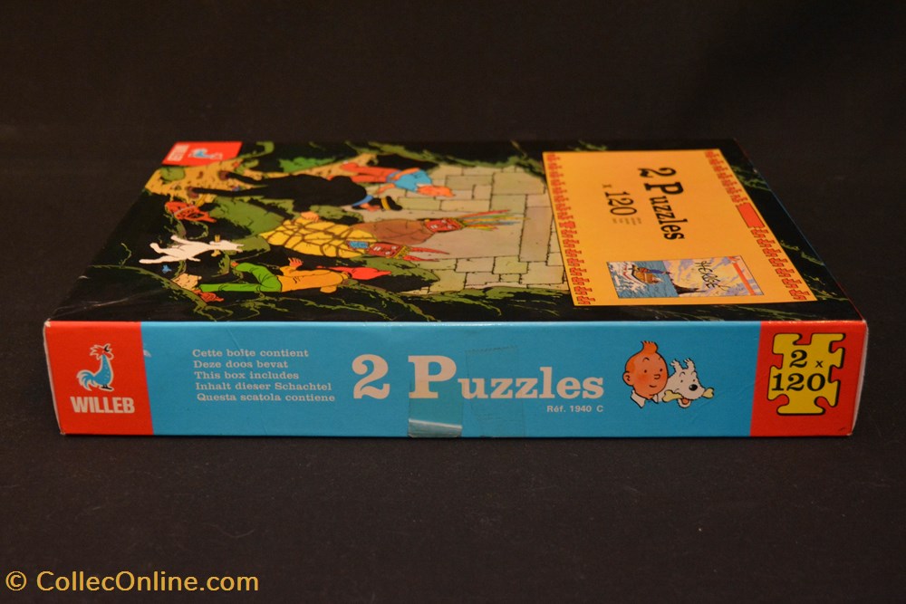Willeb - 1979 - 2x120 pièces - Le temple du soleil - L'île noire 2 jeux jouet puzzle willeb 1979 2x120 pieces le temple du soleil ile noire