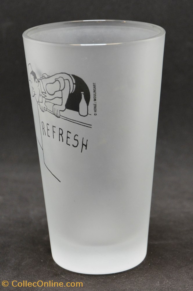 de la table argenterie verres moulinsart verre givre milou a soif