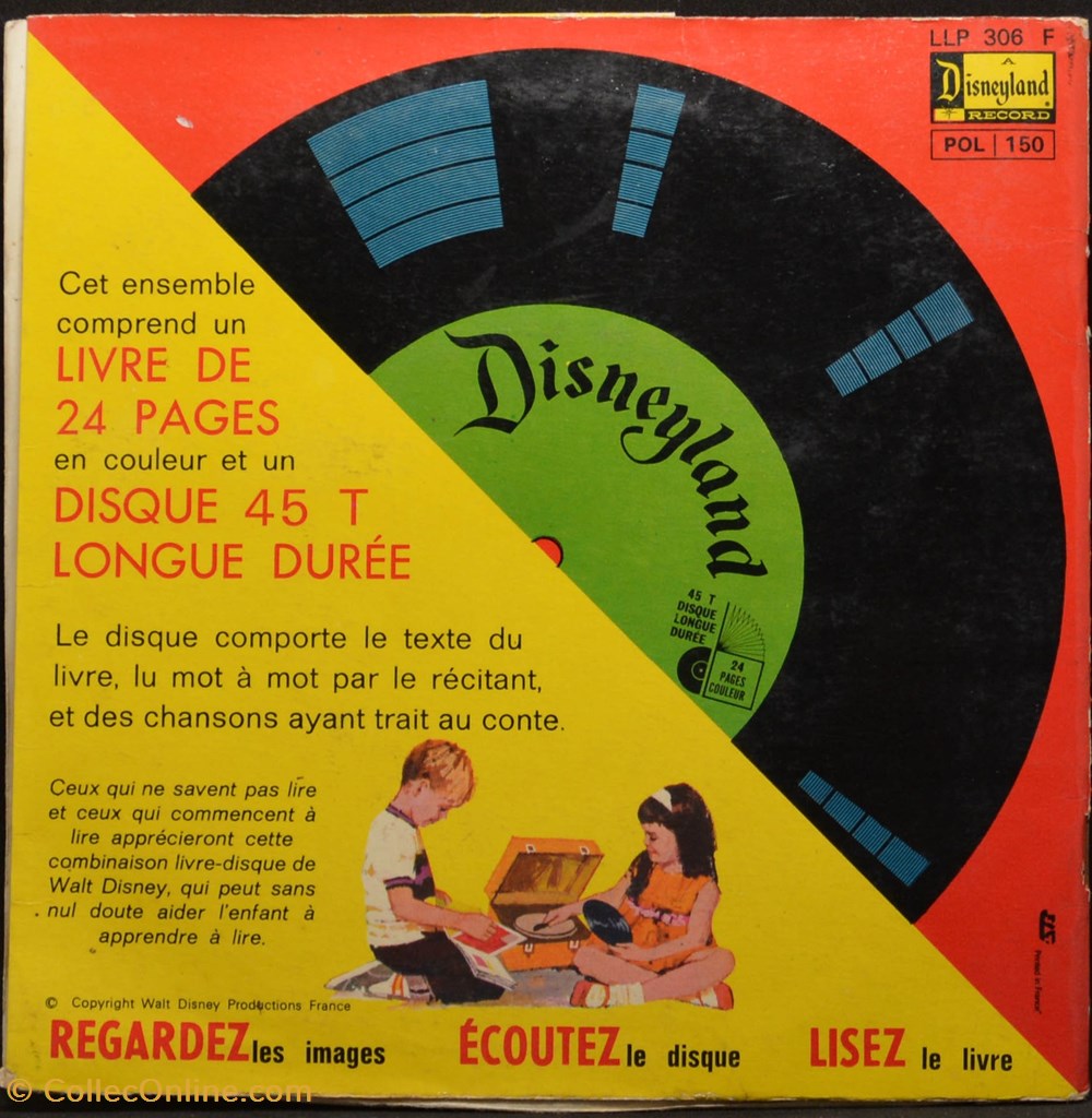 musique instruments disques vinyles vinyl 45 tours walt disney alice au pays des merveilles