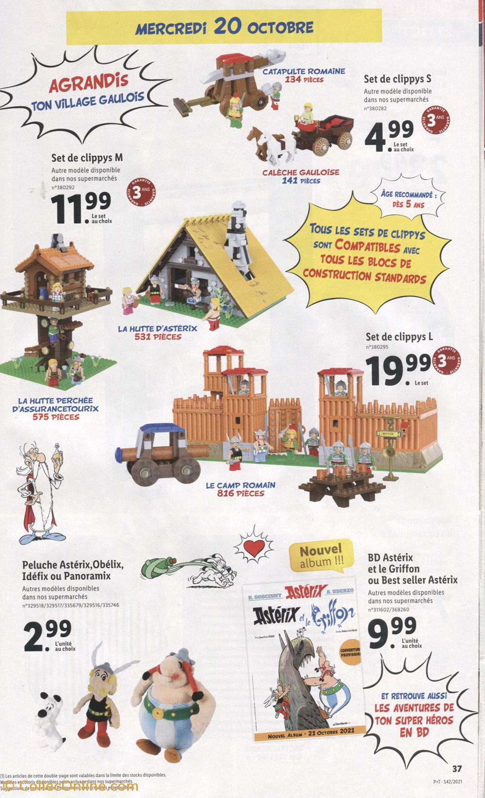 Lidl - Catalogue - 20/10 au 26/10 2021 - Opération Clippys 2021 3 documents anciens publicites lidl catalogue 20 10 au 26 10 2021 operation clippys 2021