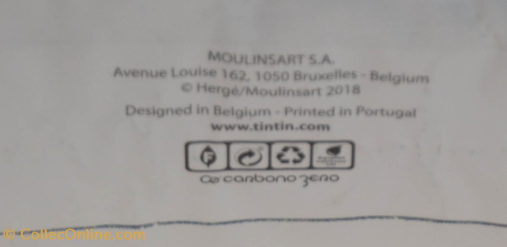 Sac Kraft - Moulinsart - 2018 - 32x34 - Tintin revient 3 diver sac kraft moulinsart 2018 32x34 tintin revient