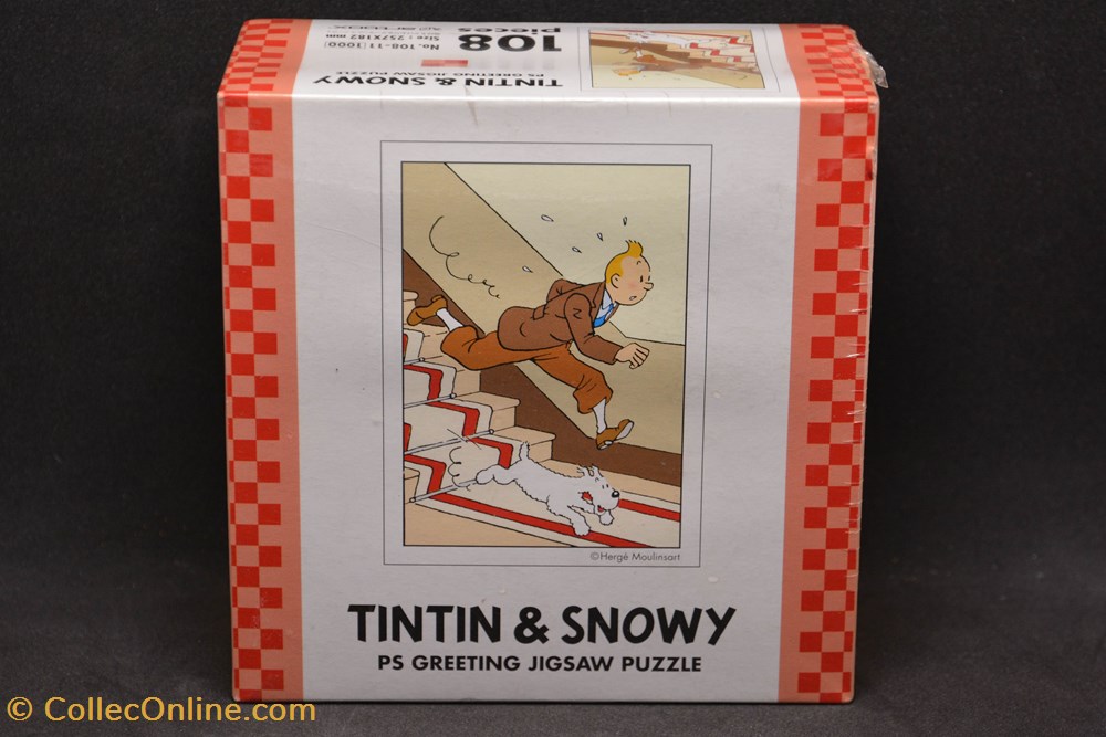 ArtBox - Japon - Années 90 - 108 pièces - Tintin & Snowy - Rouge jeux jouets puzzle artbox japon annees 90 108 pieces tintin snowy rouge