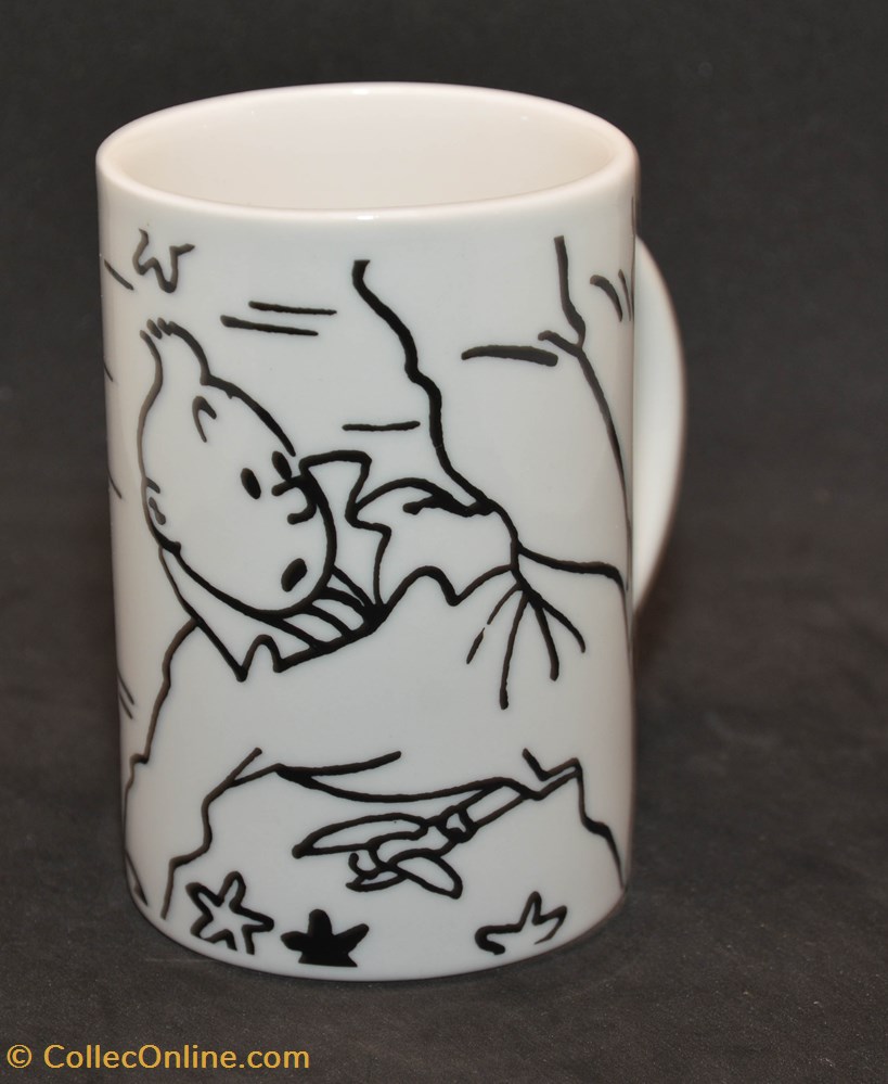 art de la table argenterie service a the cafe tass mug tintin chute