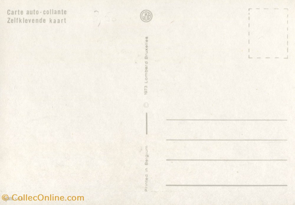 Carte auto-collante - Le Lombard - 1973 - Les Dupondt cartes postales carte auto collante le lombard 1973 les dupondt
