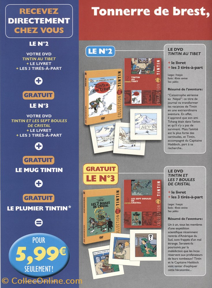 vieux papier ticket d entree hachette collection tintin 2010 offre abonnement