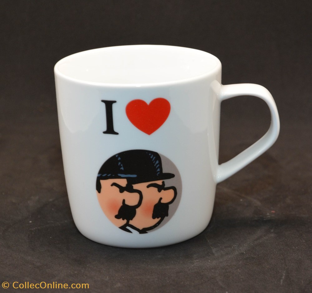 Série "I love" - Mug - Moulinsart - Dupond et Dupont de la table argenterie service the cafe tass serie i love mug moulinsart dupond et dupont