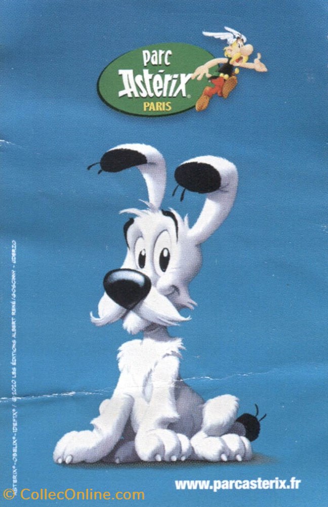 vieux papier publicite brochure parc asterix 2020 billet catacombes idefix